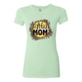 thumbnail image 3 of Softball Mom Animal Print Girl Sports Womens Slim Fit Junior Tee, Mint, X-Large, 3 of 5