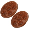 thumbnail image 3 of Miangastore 2Pcs Ceramic Baking Pan Escargot Baking Plate Conch Plate Household Tableware, 3 of 8