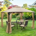 thumbnail image 5 of Costway 10' x 12' Patio Gazebo Replacement Top Cover 2-Tier Canopy CPAI-84 Outdoor Beige, 5 of 10