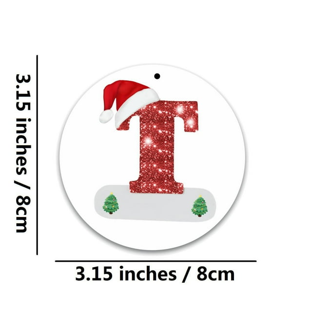 CEHVOM Christmas Alphabet Decorations Personalized For Gift Christmas Tree Hanging Ornament DIY Creative Decorations Clearance