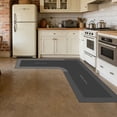 thumbnail image 6 of Tyidzon L-Shaped Corner Kitchen Mats for Floor Memory Foam Non-Slip Washable Absorbent Oil-Resistant Kitchen Rug, 47X47X18 inch, 6 of 7