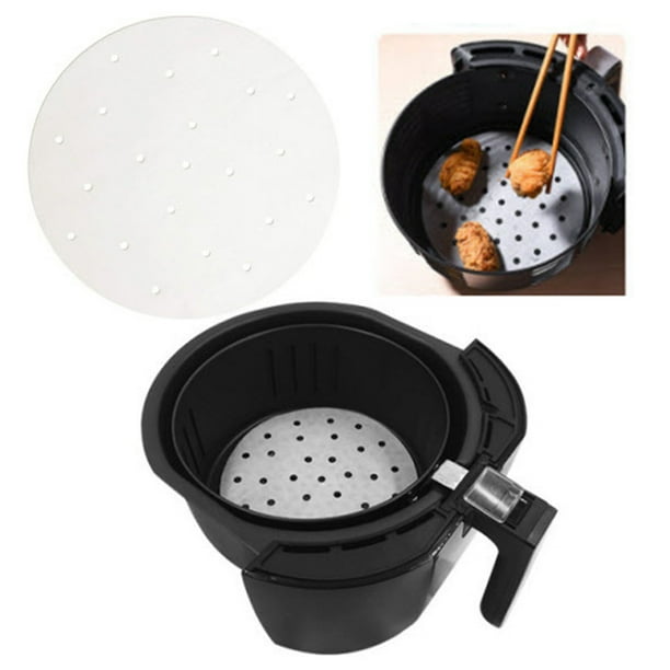 Gwong hogar, freidora de aire, Papel de hornear 200 piezas Resistencia al calor perforado Hojas de papel de pergamino blanco para cocinar Gwong 21079312