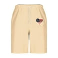 thumbnail image 4 of LpwkSSA Mens Nautical Stripe Swim Trunks Quick Dry Fabric Design Moisture Wicking Relaxed Silhouette for Water Sports Beige XXXL, 4 of 5
