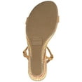 thumbnail image 3 of Style & Co Women’s Mulan Wedge Sandals Khaki Rainbow Raffia – Size 5M, 3 of 4
