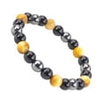 thumbnail image 2 of Qarigey Amplia gama de usos, de cuentas de piedras preciosas naturales para mujeres y hombres, joyería exquisita, de cristal Ropa, zapatos y accesorios Miscelánea Ojo de tigre de 8MM + negro, 2 of 6