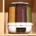 thumbnail image 4 of LCXmlly Boîte de Riz Conteneur de Riz Rotation à 360 Degrés Couvercle Amovible Grande Capacité Preuve Claire 6 Compartiments Haricots Riz Orge Grain, 4 of 8