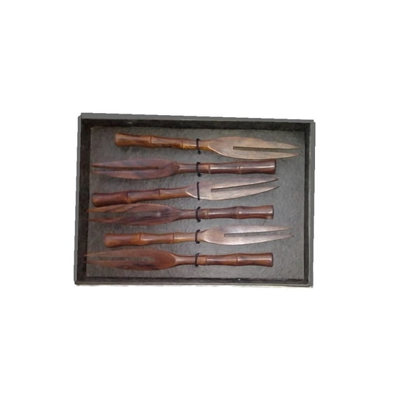 Juego 4 Piezas Tenedores Bamboo Resistente Café Brang Brang 775
