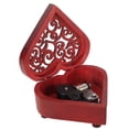 thumbnail image 3 of Caja de música en forma de corazón, cubierta hueca Vintage de pino, caja de música de cuerda con mecanismo de reloj de madera, regalo creativo, 3 of 5