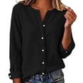 thumbnail image 2 of Lightweight Jacket Women Solid Color Long Sleeve Button Front Top For Everyday Casual Wear Spring Jackets For Women, 2 of 7
