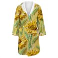 thumbnail image 4 of MEICHEN Plush Fleece Robe for Women Long Floral Print Flannel Hooded Bathrobe Plus Size Women's Loungewear, 4 of 5