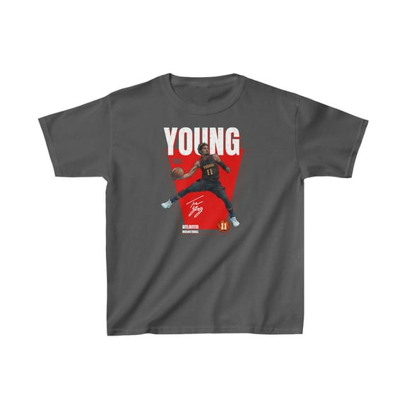 Atlanta Trae Young 11 Cartoon Basketball fans Kids Cotton Tee