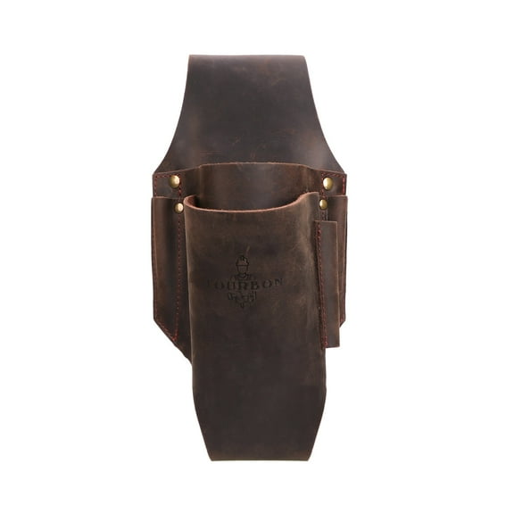 TOURBON Leather Tree Felling Wedge Pouch Logging Wedge Belt Bag for Tree Cutting Can Hold 4 Chainsaw Wedges