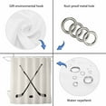 thumbnail image 5 of Beige Bathroom Shower Curtains with 12 Hooks Polyester Waterproof Shower Curtain for Stalls and Bathtubs Simple Gradient Ice Hockey Funny Sport Game Art Decorative Bathroom Privacy Curtain 72x72 Inch, 5 of 9