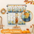 thumbnail image 4 of Fall Kitchen Window Curtains and Valances Set 36 Inch, Pumpkins Floral Maple Leaves Farmhouse Short Tier Curtain for Cafe Living Room Bathroom, Autumn Blue 3 Pieces Set Kitchen Decor, 4 of 6
