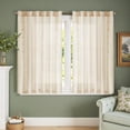 thumbnail image 3 of Cortinas de ventana de lino bordado con estampado floral Jinchan, 3 of 9