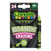 Crayola Construction Paper Crayons, School Supplies, Easter Craft Supplies, 24 Ct, Assorted Colors
