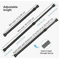 EUZODNAK 2 Pack Curtain Rod Adjustable 1220 Inches，5/8" Diameter