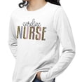 thumbnail image 2 of Cardiac Nurse Leopard Print Long Sleeve Shirt Unisex Small White, 2 of 5
