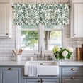 thumbnail image 2 of Green Fruit Leaves Window Valance Curtain Leaf Plant Beige Rod Pocket Short Curtain for Living Room, Bedroom & Kitchen Window Decor 42x12in, 2 of 8