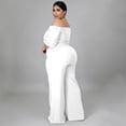 thumbnail image 4 of AURA Women One Shoulder Jumpsuit Plus Size High Waist Wide Leg Casual Elegant Outfit, 4 of 6