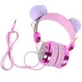 thumbnail image 2 of Écouteurs pour Enfants Pailletés en Peluche, Limitation du Volume de l'Oreille, Réglables, Casque Filaire Anime, 2 of 6