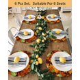 thumbnail image 4 of 13 Inch Round Placemats Set of 4, Sage Green Pumpkin Fall Non Slip Heat Insulation PP Table Mats, Thanksgiving Maple Leaves Farmhouse Washable Place Mats for Kitchen Dining Party Table Decor, 4 of 7