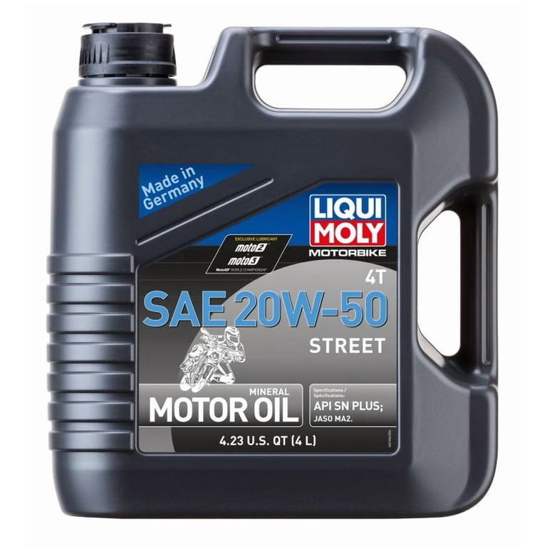 LIQUI MOLY, Motorbike 4T SAE 20W-50 Street, 20064, 4 L - Walmart.com