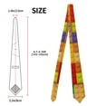 thumbnail image 2 of Zufioo Colorful Plastic Blocks Pattern Print Men's Silk Tie, Business Suit Tie - Anti-floating Buckle Design, Clothing Accessories Suitable for Business, Daily Life, Banquets, 2 of 7