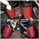 thumbnail image 2 of Sidaley Cubo de basura de cuero para coche, organizador de cubo de basura para puerta, accesorios plegables para automóvil de viaje, caja Interior para Automoción decorativa y accesorios Rojo Sidaley VI001574-02, 2 of 6
