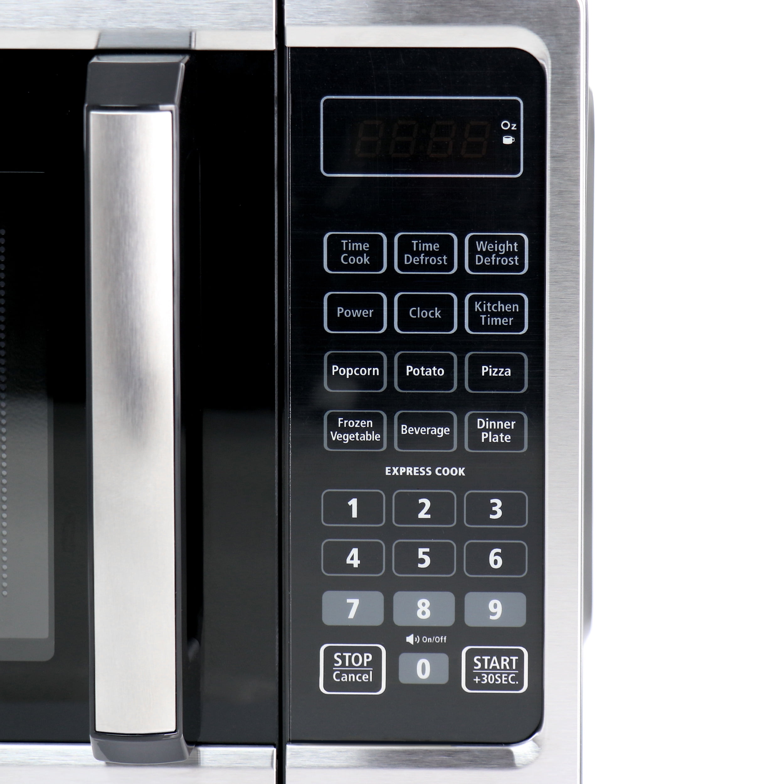 Black + Decker 700W Digital Microwave Oven With Turntable in Stainless Steel