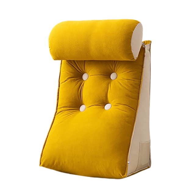 WIFKLSIIPG Back Support Pillow for Bed Sitting up Comfortable Reading Pillow Bed Triangle Back Cushion with Removable Cover Triangle Reading Pillow with Neck Pillow Was