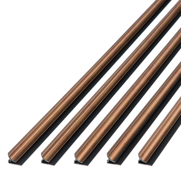 FASÄDE 47 in. Decorative Vinyl Inside Corner Trim in Antique Bronze (5 Pack)
