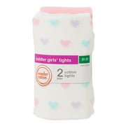 Wonder Nation Toddler Girls Heart Tights, 2-Pack