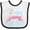 White and Black, variant on Inktastic Most Magical Middle Sister- Cute Unicorn Girls Baby Bib