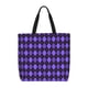 thumbnail image 1 of Fotbe purple argyle Bolsa Tote con Estampado para Mujer, Bolsos con Cremallera, Bolsa de Hombro Casual de Gran Capacidad con Bolsillos Internos, 1 of 7