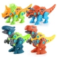 thumbnail image 2 of Juguetes de dinosaurios desmontables para niños con caja de almacenamiento, taladro eléctrico, juego de construcción de bricolaje, regalos educativos para niños y niñas, 2 of 5