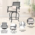 thumbnail image 4 of AECOJOY 3-Piece Dining Set, Height Bar Table with 2 Swivel Stools, 4 of 7
