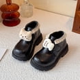 thumbnail image 3 of Owordtank Girls Cute Short Boots Cat Fish Doll Patchwork Booties Winter Warm Fuzzy Lining Fashion Ankle Boots, 3 of 7