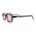 thumbnail image 6 of Hipster Narrow Oval Hustler Pop Color Lens Mid Temple Sunglasses Green - Pink, 6 of 8