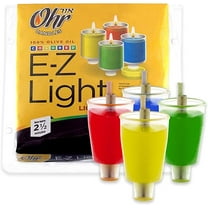 Ohr Candles, 2.5 Hour (Large) Pre Filled, Colored Chanukah Menorah Oil Candles (44 Pack)