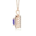 thumbnail image 2 of ANGARA Natural 1.25 ct Tanzanite Heart Pendant with Coffee & White Diamond in 14K Rose Gold for Women (Size-7mm) | December Birthstone, Anniversary Jewelry Gift for Women | Natural Tanzanite Necklace, 2 of 7