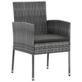 thumbnail image 4 of vidaXL Patio Furniture Set Outdoor Table and Chair with Cushions Poly Rattan, 4 of 7
