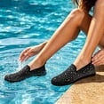 thumbnail image 5 of Paaisye Women's Water Shoes Grounding Shoes for Women Quick-Drying Breathable Non-Slip Lightweight Flexible Aqua Slippers for Women Beach Pool Shower Yoga Surf Camping Travel,Black 36(US-5.5), 5 of 6