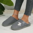 thumbnail image 4 of Winter Slippers for Women 2025 Cute Butterfly Lined Warm Cozy On Slippers Indoor Non House Shoes, 4 of 8
