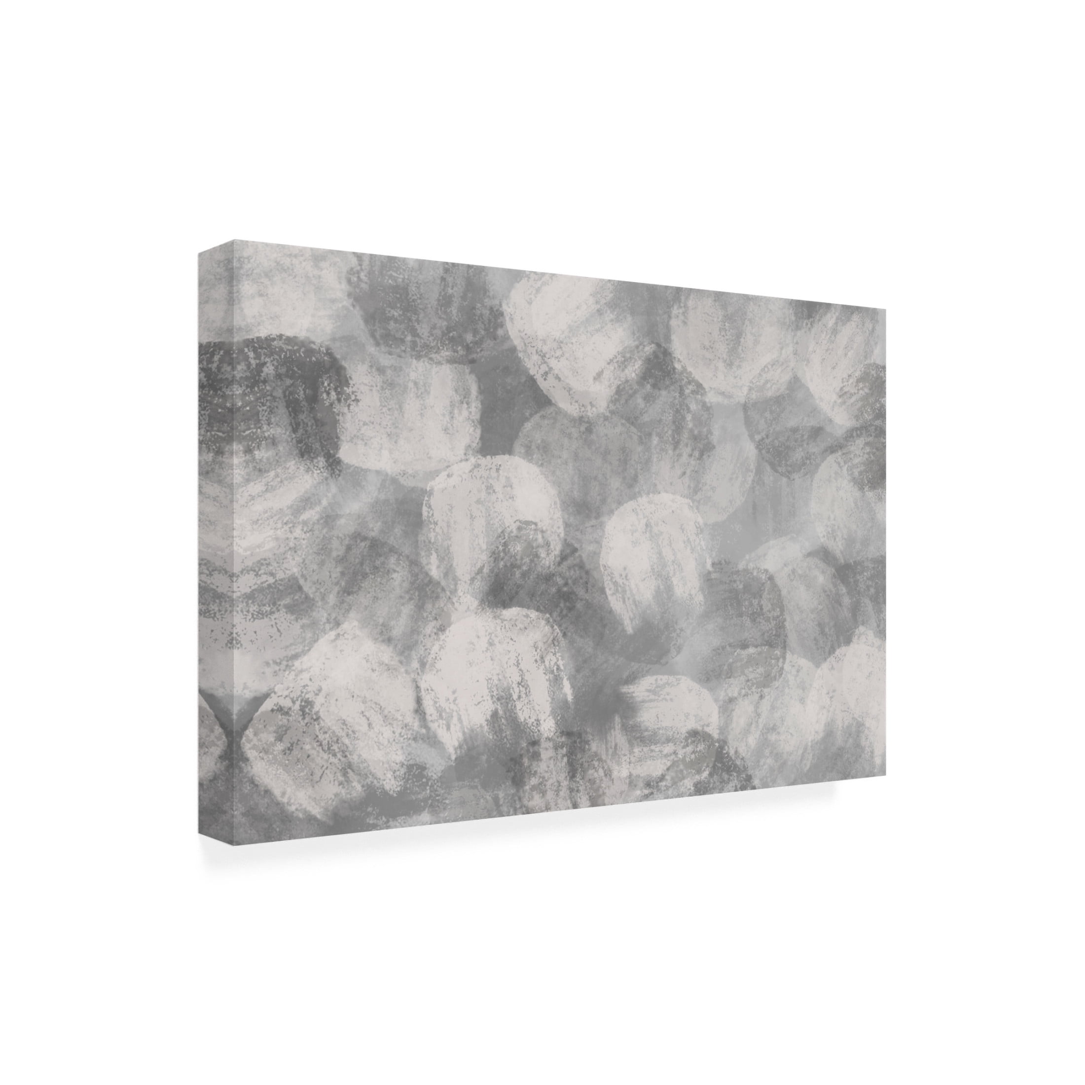 Canvas Wall Art - Treechild 'Grey Thick Strokes Pattern' Wall Art for Living Room, Bedroom, or Office D?cor by Trademark Fine Art - 19 x 12 Inches