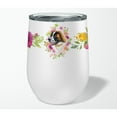 thumbnail image 4 of Carolines Treasures CK4187TBL12 Saint Bernard Design2 Pink Flowers Stainless Steel 12 oz Stemless Wine Glass 12 oz, 4 of 4