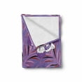 thumbnail image 2 of Mauve Soft Flannel Fleece Throw Blanket, Exquisite Butterfly Animal with Wings Fairy Illustration Print, Cozy Plush for Indoor and Outdoor Use, 50" x 60", Lavender and White, by Ambesonne, 2 of 6
