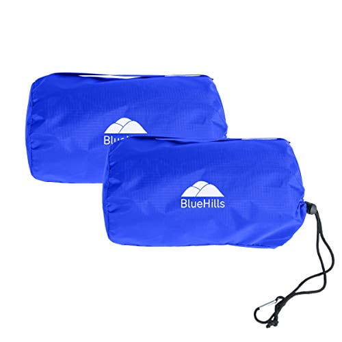 BlueHills Ultra Compact Travel Blanket 2 Pack Large Soft Cozy Portable