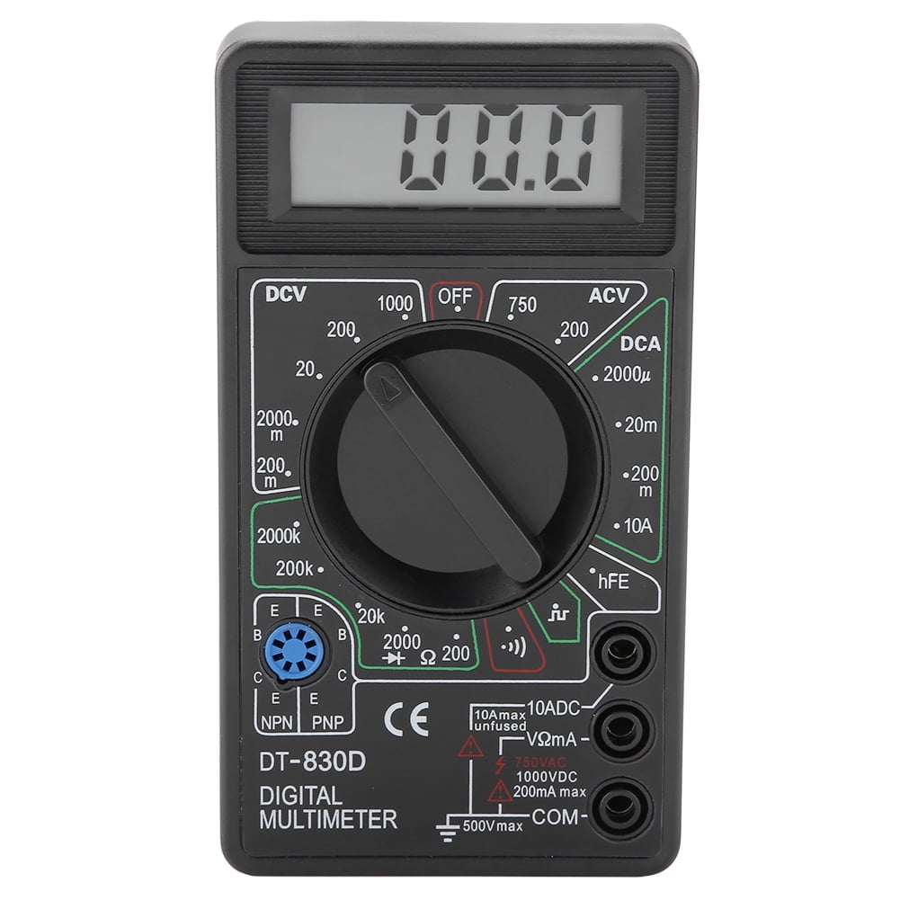 Black Digital Multimeter, Ohm Auto Ranging Digital Multimeter, For