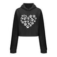 thumbnail image 3 of mihongmao Valentine Oversized Hoodies for Women Winter Solid Color Printed Long-Sleeved Round Neck Long-Sleeved Pullover Top Black XL, 3 of 7